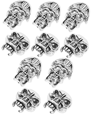 FONDOTIN Joyas Cabello Para Trenzas 10 Piezas Grandes De Aleación Para Barba y Rastas Unisex Decoración Para Estilo Vintage Diario y Cosplay