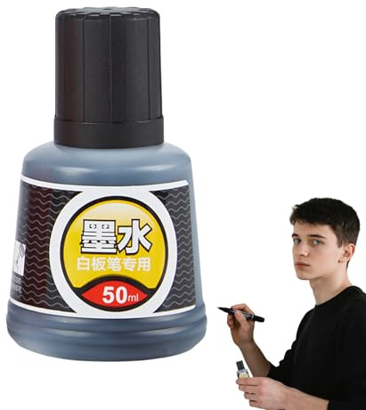 Zyntora Nachfülltinte Farbe Für Marker Stift | Tintenpatronen Für Whiteboard Marker - 50ml Großvolumige Whiteboard Nachfüllflüssigkeit, Schreibwaren Bastelbedarf Für Lehrer Schüler Jugendliche