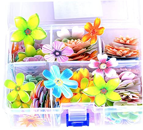 100 Stücke essbare Blumen für Kuchen, klebrige essbare Blumen -Topper Geburtstag Hochzeitsfeier Cupcake Food Dekorationen