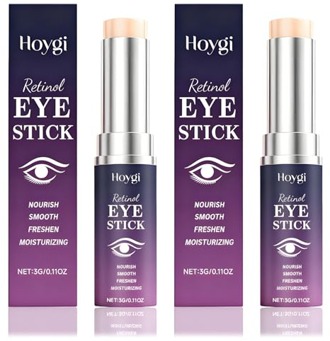 2 Piezas Retinol Eye Stick, Crema Antienvejecimiento Retinol Ojos, Palito para Ojos Contra Ojeras y Bolsas, Reduces Wrinkles, Contorno Hidratante, Apto para Todo Tipo de Pieles