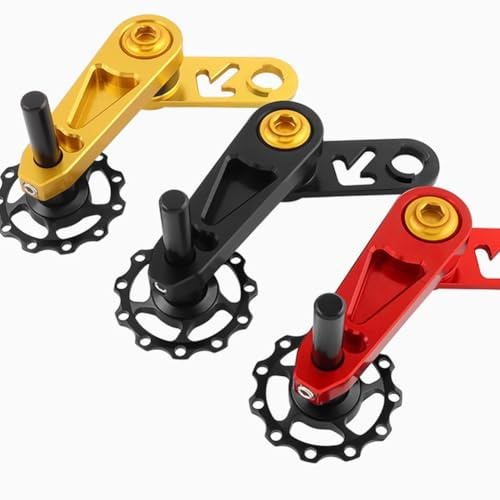 Eawfgtuw Cadena de cadena de una sola velocidad de acero equipada con flotación para bicicleta para tensor, convertidor optimizado decenas junto con polea de acero inoxidable más ajuste de resorte