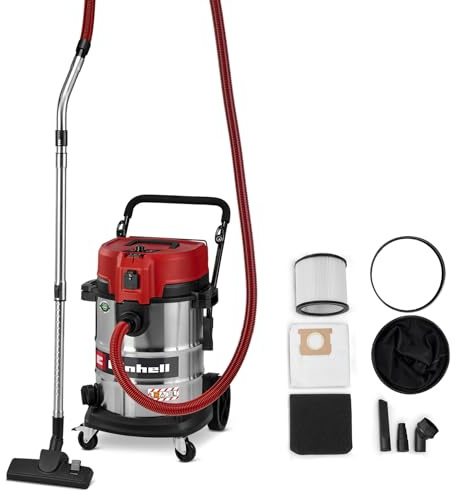 Einhell Wet and Dry Vacuum Cleaner 1150W 30L Container | 220 Mbar, Dust Protection Class L, HEPA Filter, Filter Cleaning, Automatic Socket, incl. Accessories TE-VC 3080 SACL
