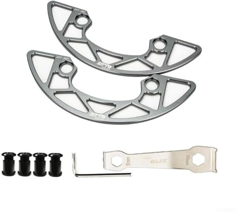 Hasaller Protector de cadena de bicicleta de aleación de aluminio de 104 mm B-CD para cadena de bicicleta de montaña, cubierta de protección de anillo de cadena 34-36T con tornillos, arandelas y