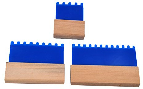 YsXoWiui 3 Pezzi Pettine per Pittura Spatola Combinata in Plastica per Creazione Motivi su Gesso Cemento Vernici Decorazione Pareti Adatto per Muratori