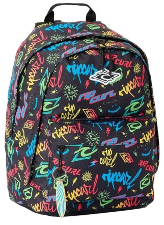Rip Curl Sac à dos garçon Double Dome 24L - Polyester recyclé - Sac scolaire 2 cpts CM1 CM2-41 x 30 x 20 cm - Imprimé multicolore