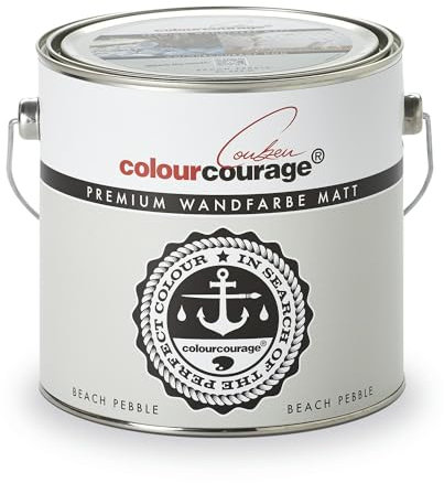 Premium Wandfarbe colourcourage matt Beach Pebble 2,5L - weitere einzigartige Farbtöne erhältlich