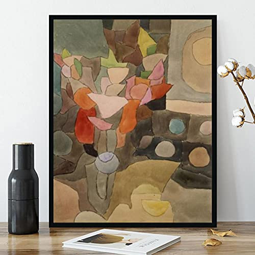 5D DIY Diamant Malerei，Stillleben mit Gladiolen Paul Klee，Malen nach Zahlen Kits，Diamant Zeichnung Stickerei Bilder Kunsthandwerk Strass 40x60cm