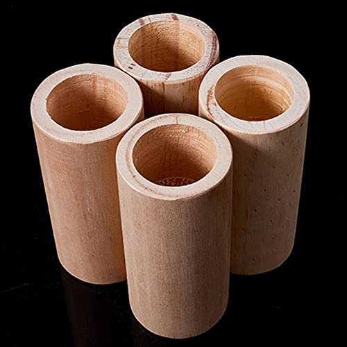 CWYP-043 4 Stück MöBelerhöHer BetterhöHung TischerhöHer,Holztisch Schreibtisch Bett Riser Lift,MöBel Beinheber FüßE,Elefantenfuß Aus Holz,MöBelbein Heber FüßE (8x12x10cm,Wood)