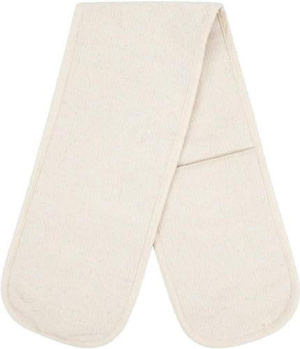 100% Cotton Oven Glove Double Sided Plain Home Kitchen Restaurant Catering Pot Holder Heat Resistant Mitt 3 Sizes by Molly Malou® (68 x 17 cm)