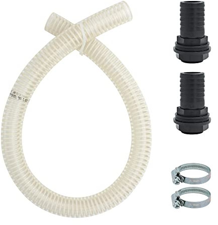 Überlauf-Tankverbinderset 1m 1,25 Zoll für IBC Container - extra lang für IBC Container, Kanister und Fässer