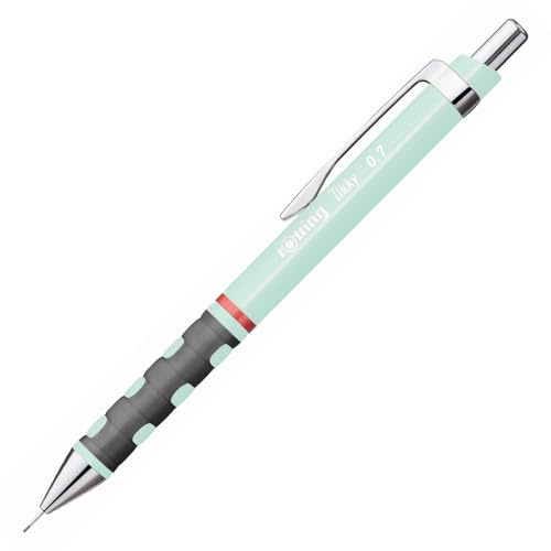 Mekaniska rOtring Tikky-blyertspennor i pastellfärg | HB 0,7 mm | Opal Blue | Med bekvämt gummigrepp | 12 st.