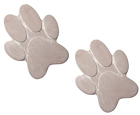 STONETEC Trittsteine Pfote für Garten und Gehwege - 12 Trittplatten im Set - große Gartenplatten aus Beton Stein je 30 x 25 cm