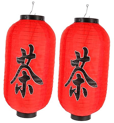 Garneck 2stücke Japanische Laterne Für Außenbereich Traditionelles Laternenornament Dekoration Für Restaurant Und Party Einfache Aufhängung