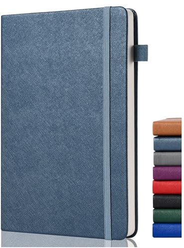 Bullet Dotted Journal – A5 Dotted Notizbuch, 140GSM Dickes Papier, A5 Dotted Journal mit 152 Seiten, Gesäßtasche, Stifthalter, Hardcover Gepunktet Notizbuch für Planung, Notizen, Studium