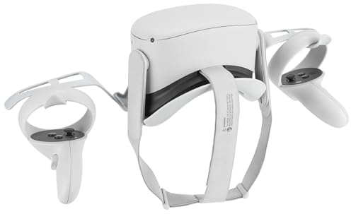 Geekria VR Wandhalterung kompatibel mit Oculus Quest 2, Oculus Rift S, Pico Neo 3, Pico Neo 4, VR Headset und Controller Mount Storage Hook Holder Hanger, Move Controllers Halter (Hellgrau), XNJ1-01