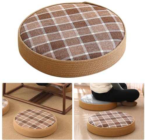 IGTOPS Meditationskissen, Yogakissen Rund, H-10 cm Runder Meditation Kissenbezug, Rundes Bodenkissen, Yogakissen meditationskissen