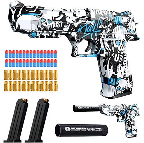 Desert Eagle,Toy Pistole,Foam Blaster,Schaumstoff Soft Bullet Gun Spielzeug, KindeGeburtstag Geschenke,Simulation Pistolenmodell (Graffiti-Farbe)