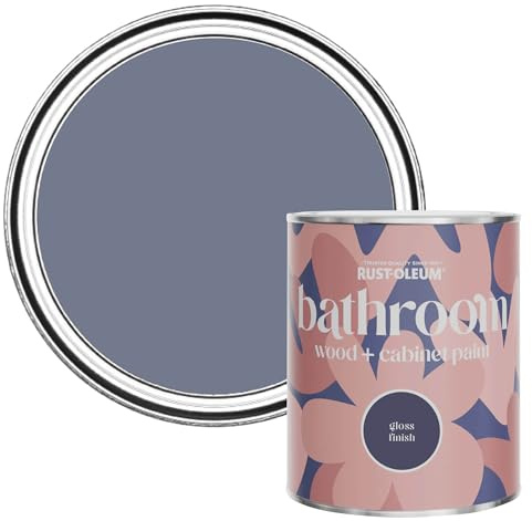 Rust-Oleum Blue Moisture Resistant Bathroom Wood & Cabinet Paint In Gloss Finish - Hush 750ml