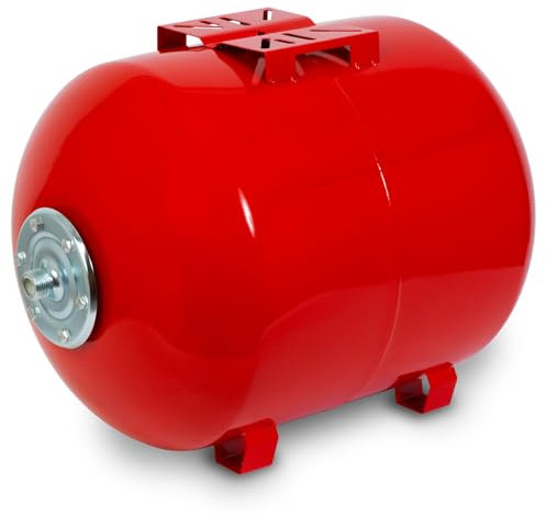 EBERTH Réservoir à Vessie Sous Pression 100L, 6 bar, Groupe de surpression, Cuve, Ballon, raccordement 1 pour Pompe Domestique, Pompe de puit, Acier laqué, Surpresseur, horizontal, paroi 1,2mm