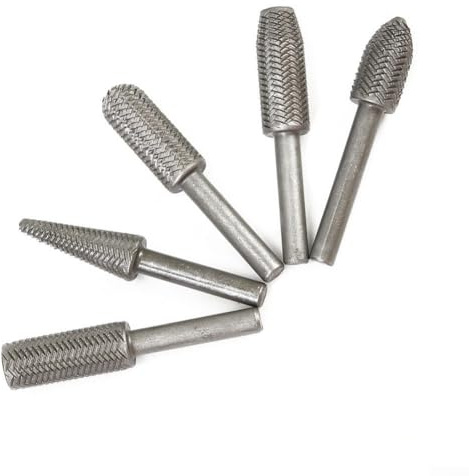 Rotations-Bits Raspel für Stahl, passend für alle Bohrer, vergrößern Löcher, Formen erstellen, 5 Stück