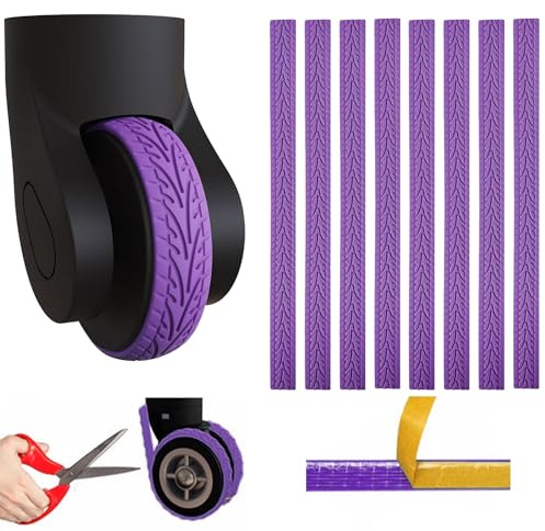 8 Pezzi Copricerchi per bagagli, Bagaglio Viaggio Copriruota, Ruote Per Bagagli Copertura Silicone, Antiscivolo con Cancellazione del Rumore, per Applicabile per Ruote Girevoli, Ruota per Valigia