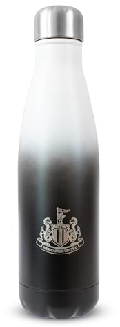 Hy-Pro Bouteille isotherme sous licence officielle Newcastle United F.C. – Acier inoxydable, double paroi, flasque, design décoloré, léger, étanche