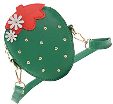LIFKOME Umhängetasche Mädchen Kleine Erdbeer Umhängetasche Aus Pu Mit Münzfach Verstellbarer Riemen Kinder Crossbody Zum Einkaufen Und Reisen