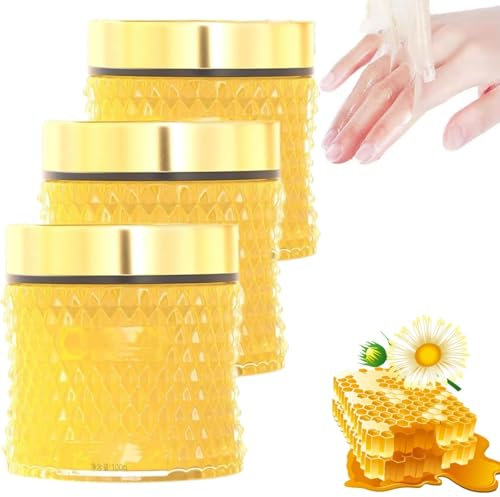 Mascarilla de miel rejuvenecedora para manos, mascarilla de miel para manos, mascarillas exfoliantes para manos, mascarilla hidratante para manos, mascarilla hidratante para manos (3 piezas)