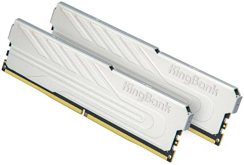 KingBank Memoria RAM DDR4 de 32 GB (2 x 16 GB) 3200 MHz CL16 1,35 V con disipador de calor para computadora de escritorio, juegos, oficina, PS