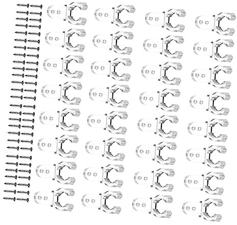 Cabilock 200stücke Befestigungsclips Aus Kunststoff Für Lichtröhren Lichtröhrenhalter Klemme Für Led-lichtröhren Clip Für Led-lichterketten Mit Schraubenlöchern Für Einfache