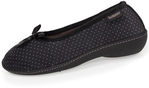 Isotoner Zapatillas Zapatillas Bailarinas Mujer Ultra Suave, Ultra Confort Tacón de 3,8 cm, EU,, lunares, 41 EU