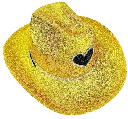Glitzernder Hut für Herren, Westernhut, Disco-Glitzer, Cowgirl-Hut, Cosplay-Zubehör, Kostüm-Zubehör für Halloween-Partys