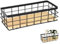 Cesta de alambre, cesta de metal, cesta de almacenamiento de metal para baño, cestas decorativas negras, cesta de pared para el hogar, Adecuado para cocina y baño,25x10x7.5cm,1 artículos