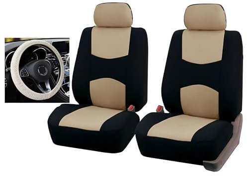 zjxcnb Auto Sitzbezüge Sets für VW T5 T6 T6.1 California Multivan Transporter T7, Allwetter rutschfest Atmungsaktiv Vorderseite Sitzkissenschutz Innenraum,X/Beige
