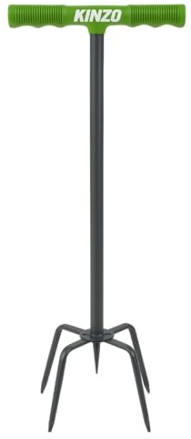 Kinzo Gartenkralle 96 cm - Gartenwerkzeug für Bodenlockerung, Unkrautvernichter mit Ergonomischem Griff