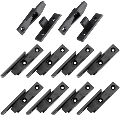 RLMVGBX 10Pcs Black ABS Push-in Plinth Fasteners for Kitchen Cabinets | Durable ABS Plinth Fasteners, Tool-Free Push-Fit, Concealed Fixing, Fits 4mm/No.8 Screws, for Kitchens & Cabinetry, 10 Pack