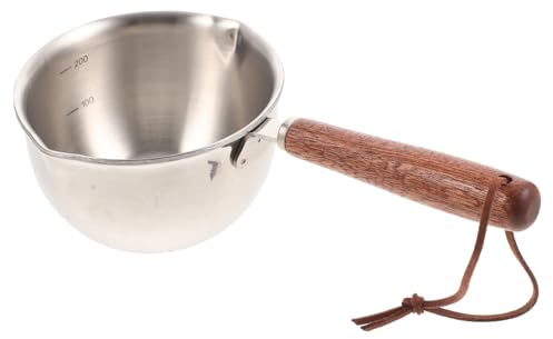 Pentola per Latte Acciaio Inossidabile con Beccuccio per Induzione per Riscaldare Latte Uova Fritte e Olio