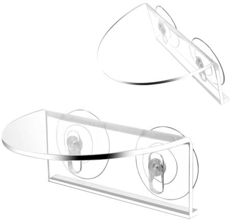 Estante de extensión de acrílico para alféizar de ventana, soporte con ventosa para macetas de balcón, jardines interiores y suculentas, organizadores de cocina