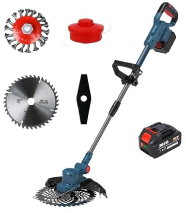 Tosaerba A Batteria Motore Brushless Tagliaerba Elettrico Lunghezza Regolabile Angolo Telescopico Potatura Attrezzi Da Giardino Ruota Potatura Efficiente(With 1 battery set)