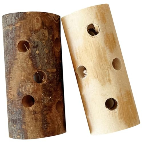Hohopeti 2 pièces Mâcher Bois de Pommier Naturel pour Petits Animaux Bâtonnet à Ronger Multifonction pour Lapins Cochons Hamsters Favorise Hygiène Dentaire et Réduit Les Comportements de
