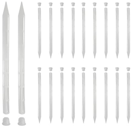 Xvilmaun Tubes d'Aération pour en Pot 20 Pièces, Aérateur de Terreau 25 Cm, Évite la Saturation Bâtonnets Aération Jardin Extérieur Tomates Gazon