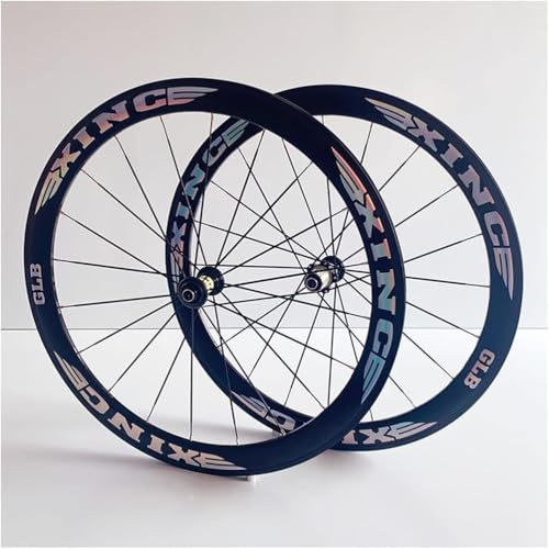 KUNYOS 700C Rennrad Laufradsatz 50Mm Aluminiumlegierung Doppelwandige Felgenbremse V/C Schnellspanner 8/9/10/11Gang 20 Löcher Vorderrad Hinterrad
