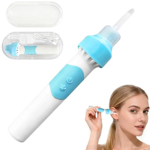 Oroclear Ohrenschmalz-Sauger, Ohrenreiniger Entferner, Brandneuer Wiederaufladbar Ohrenschmalz-Reiniger, Ear Cleaner mit 2 Waschbaren Ersatzköpfen, Beleuchtet, für Erwachsene, Kinder und ältere Me