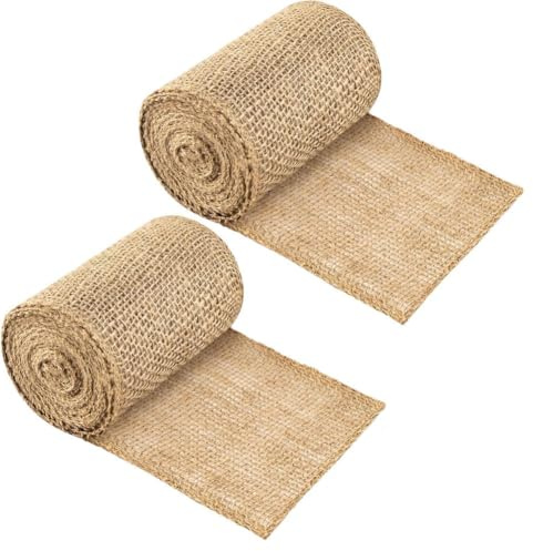 Homeponnew Lot de 2 rouleaux de bandage de protection contre le gel en toile de jute pour l'entretien des plantes d'hiver, anti-écorce et barrière contre les rongeurs (30 cm x 3 m)