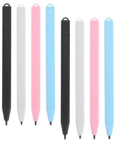 BAZEITFLOW Lot de 8 Stylets pour Tablette D'écriture LCD, Stylets pour Écran Tactile Compatibles, Accessoires Colorés pour Dessin, Prise de Notes et Tablette Graphique