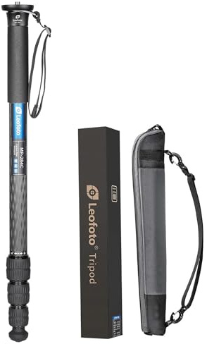 Leofoto MP-284C 65 4-Section Carbon Fiber Portable Monopod, Lightweight Professional Camera Support for DSLR Cameras and Lenses,Max Load 39.68lb/18kg