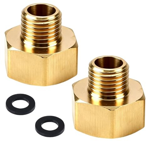 2 adaptadores de gas LPG, 1/2 derecha a 1/4 izquierda, latón, adaptador de manguera de gas de 1/2 pulgadas IG x 1/4 pulgadas AG, grifos de cocina de gas, adaptador de bombona de gas, acoplamiento