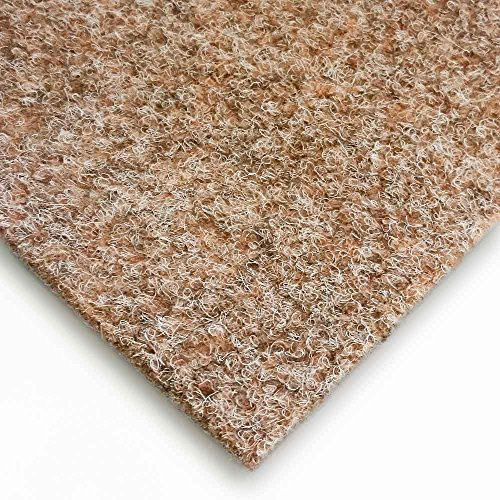 livingfloor® Kunstrasen Vliesrasen mit Noppen Hellbraun in 1,50 m Breite, Länge variabel Meterware, Größe:13.00x1.50 m
