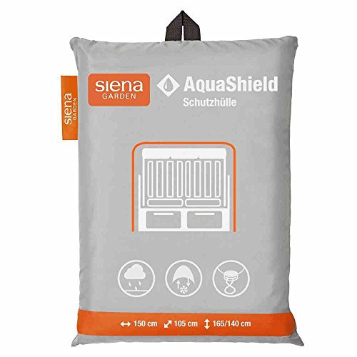 Siena Garden AquaShield - Telo protettivo per poltrona da spiaggia, colore: argento/grigio, con sistema Active Air, 150 x 105 x 165 cm