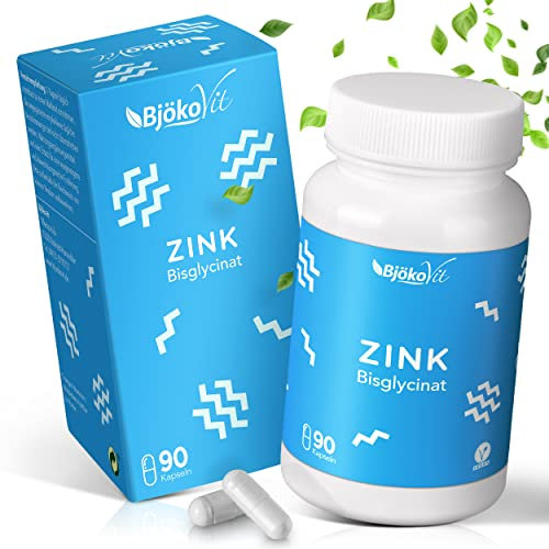 Zink Tabletten (Kapseln) von BjökoVit | 25mg Bisglycinat hochdosiert und vegan I Nahrungsergänzungsmittel ohne Zusatzstoffe | Kleine Zink Kapseln statt große Tabletten